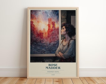 Rose Madder Framed Poster, Various Sizes. Pen Ink Illustration