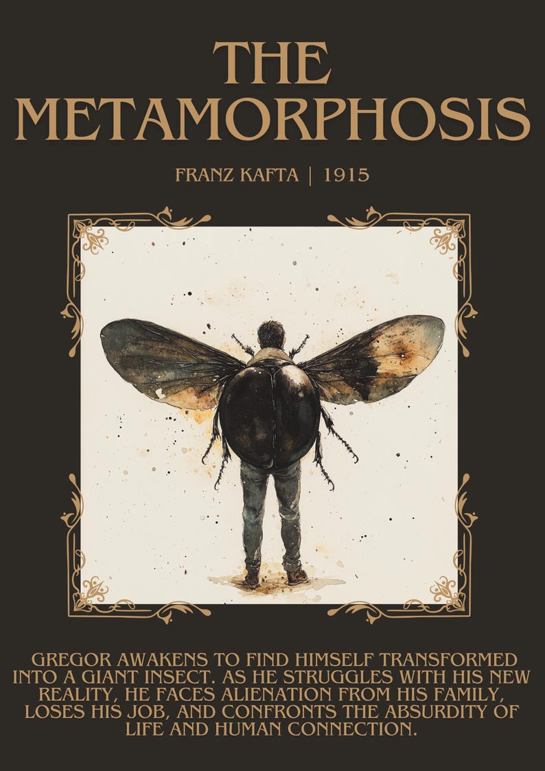 The Metamorphosis by Franz Kafka Descriptive, High Quality Poster Print ...