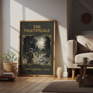 The Nightingale by Kristin Hannah Minimalist Print, Historical Fiction Book Wall Art, Bookish Gift, Reading Nook Poster image 7