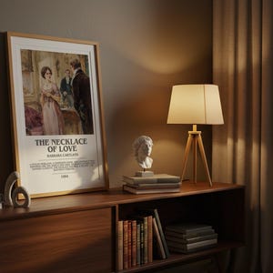 The Necklace Of Love by Barbara Cartland | Book Poster | Literary Art Gift For Book Lover | Novel Inspired Wall Art | Free Delivery image 5