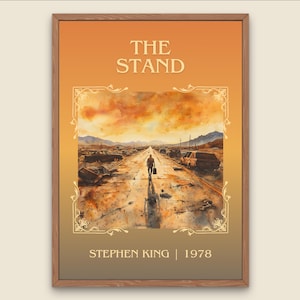 The Stand by Stephen King High Quality Poster Print-Free Delivery Wall Art. Author Book Artwork-Minimalist Gift Library Nook Gift