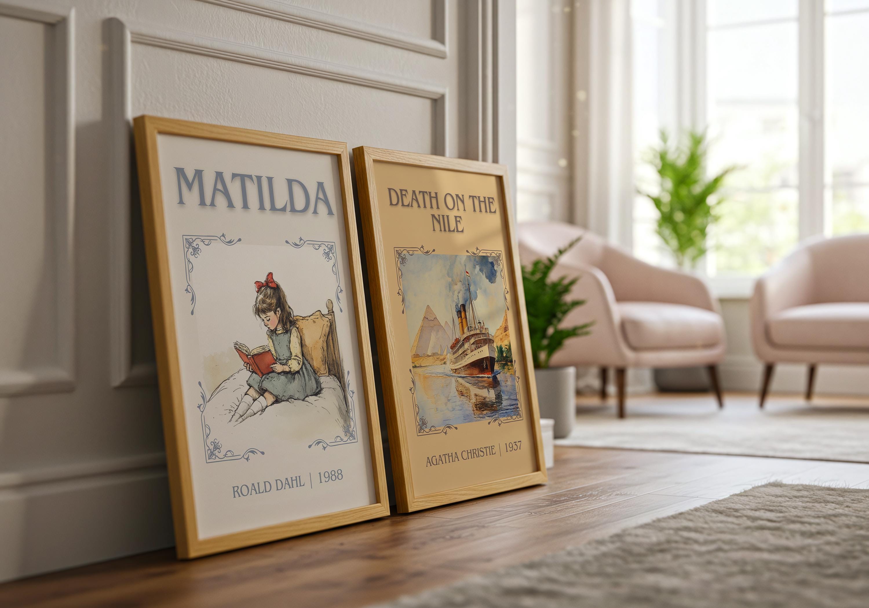 Matilda by Roald Dahl Minimalist Print, Children's Book Wall Art