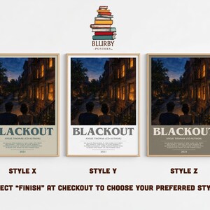 Blackout bookish print in frame leaning in hallway – young adult wall art