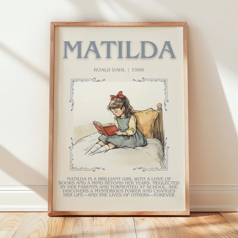 Matilda R Matilda the Book Cover - Etsy