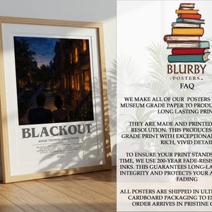 Blackout bookish book poster by Angie Thomas (Co-Author) – framed literary art print