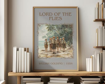 Lord Of The Flies by William Golding | Book Poster | Literary Art Gift For Book Lover | Novel Inspired Wall Art | Free Delivery