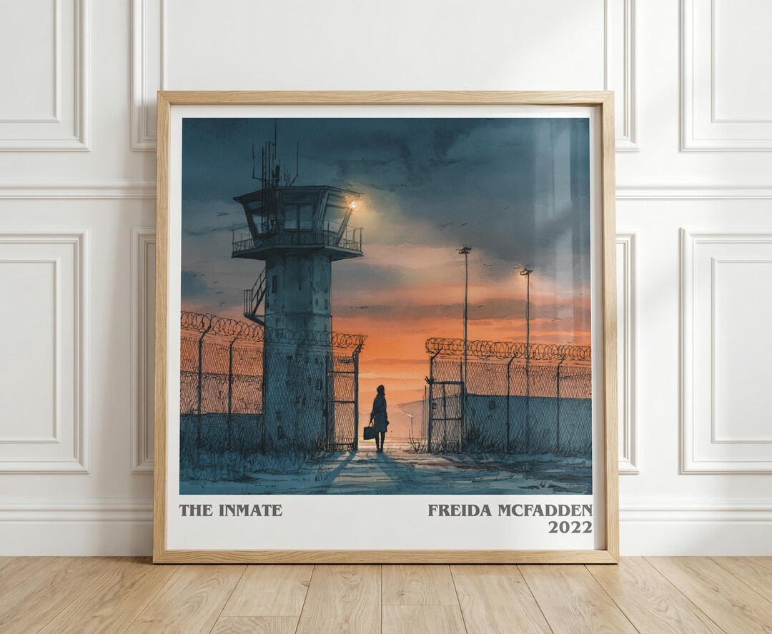 Inmate Poster The Inmate by Freida Mcfadden Square Book Print, Thriller Literary Wall ...
