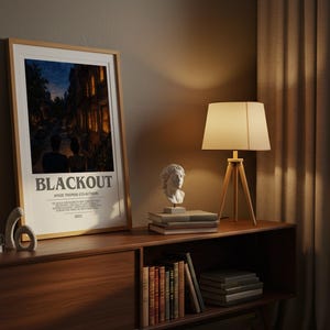 Blackout bookish book poster framed on wall – young adult wall art