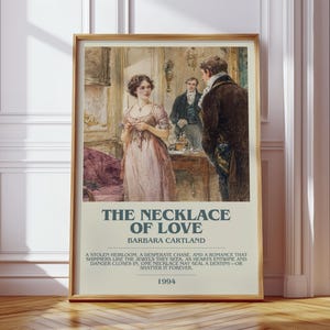 The Necklace Of Love by Barbara Cartland | Book Poster | Literary Art Gift For Book Lover | Novel Inspired Wall Art | Free Delivery STYLE X