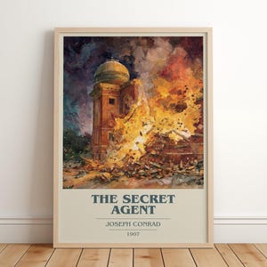 The Secret Agent by Joseph Conrad | Book Poster | Literary Art Gift For Book Lover | Novel Inspired Wall Art | Free Delivery