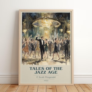 Tales from the Jazz Age by F. Scott Fitzgerald Modern Minimalist Poster, Classic Literature Book Art, Bookish Gift, Reading Nook Print