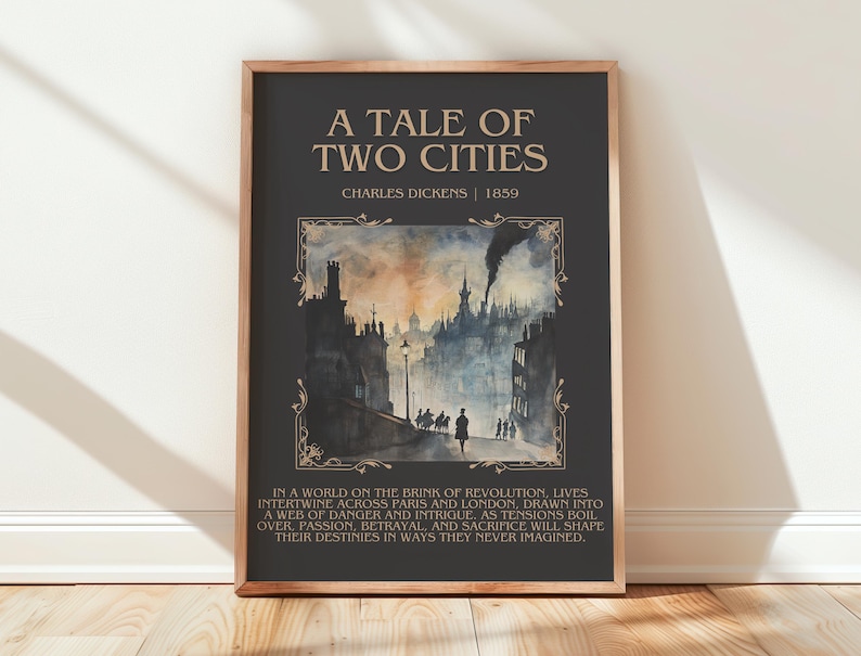 A Tale of Two Cities by Charles Dickens | Book Poster | Literary Art ...