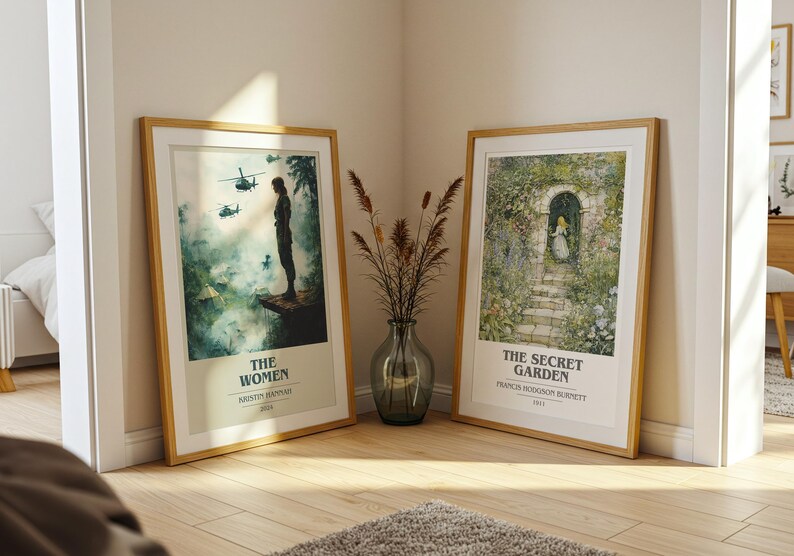 The Women by Kristin Hannah Modern Minimalist Poster, Historical Fiction Book Art, Bookish Gift, Reading Nook Print image 7