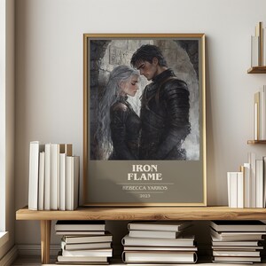 Iron Flame by Rebecca Yarros Modern Minimalist Poster, Fantasy Book Art, Bookish Gift, Reading Nook Print image 6