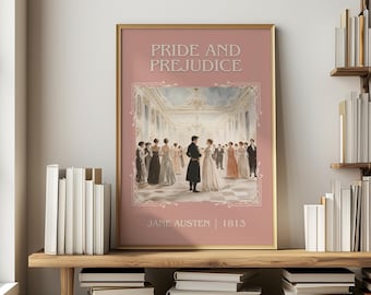 Pride and Prejudice by Jane Austen | Book Poster | Literary Art Gift For Book Lover | Novel Inspired Wall Art | Free Delivery