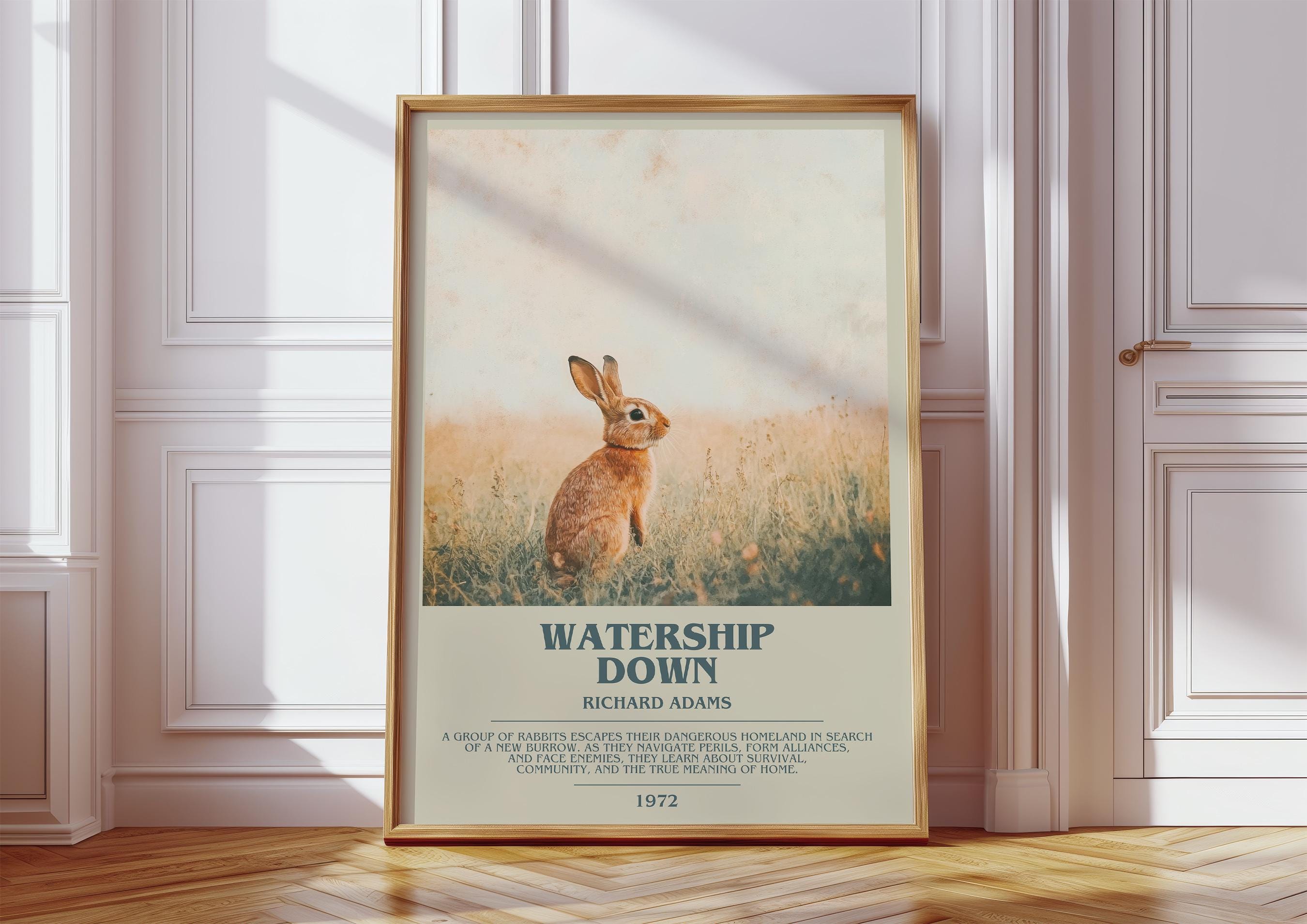 Watership Down by Richard Adams Modern Book Print Poster, Fantasy