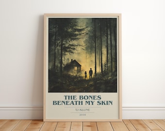 The Bones Beneath My Skin by TJ Klune | Book Poster | Literary Art Gift For Book Lover | Novel Inspired Wall Art | Free Delivery
