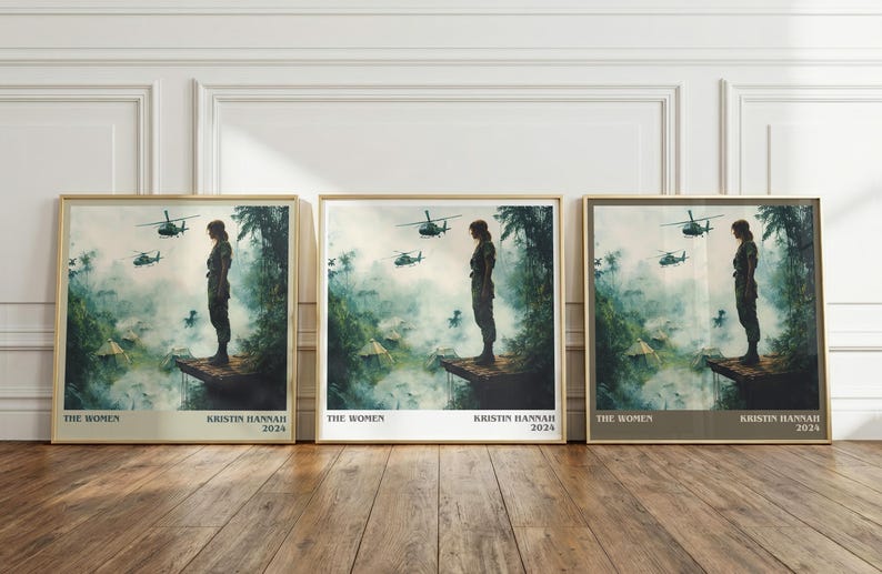 The Women by Kristin Hannah Square Book Print, Historical Fiction Literary Wall Art, Reader Gift, Reading Nook Poster image 3