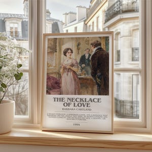 The Necklace Of Love by Barbara Cartland | Book Poster | Literary Art Gift For Book Lover | Novel Inspired Wall Art | Free Delivery STYLE Y