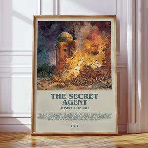 The Secret Agent by Joseph Conrad | Book Poster | Literary Art Gift For Book Lover | Novel Inspired Wall Art | Free Delivery