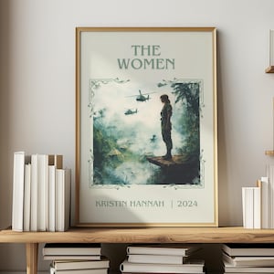 The Women by Kristin Hannah Minimalist Print, Historical Fiction Book Wall Art, Bookish Gift, Reading Nook Poster image 1
