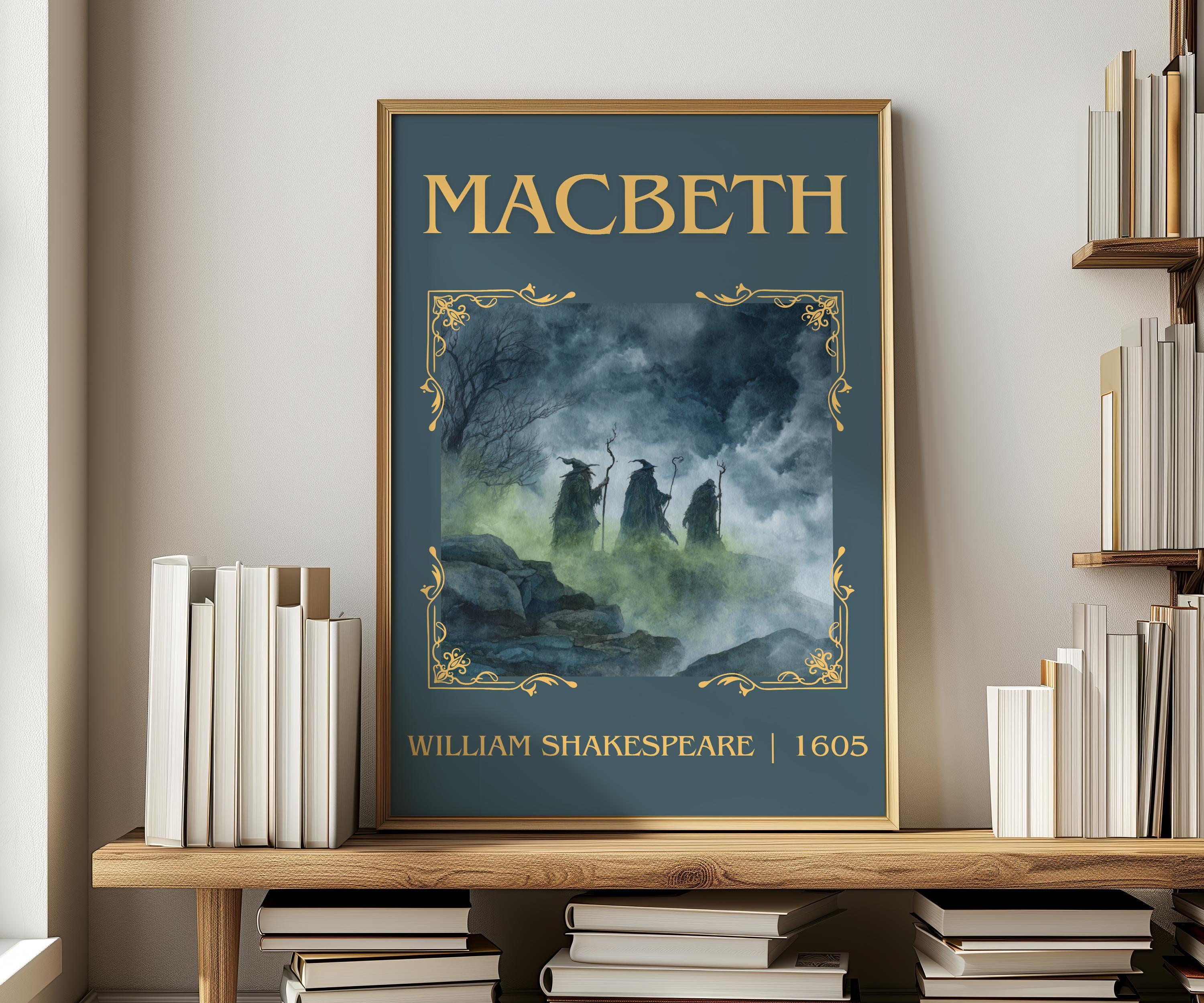Macbeth by William Shakespeare Minimalist Print, Classic 