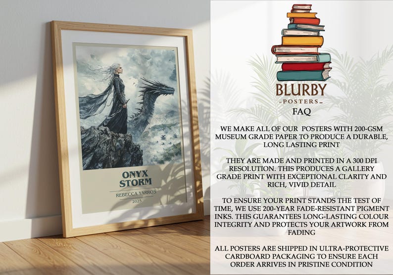 Onyx Storm by Rebecca Yarros Modern Minimalist Poster, Fantasy Book Art, Bookish Gift, Reading Nook Print image 11