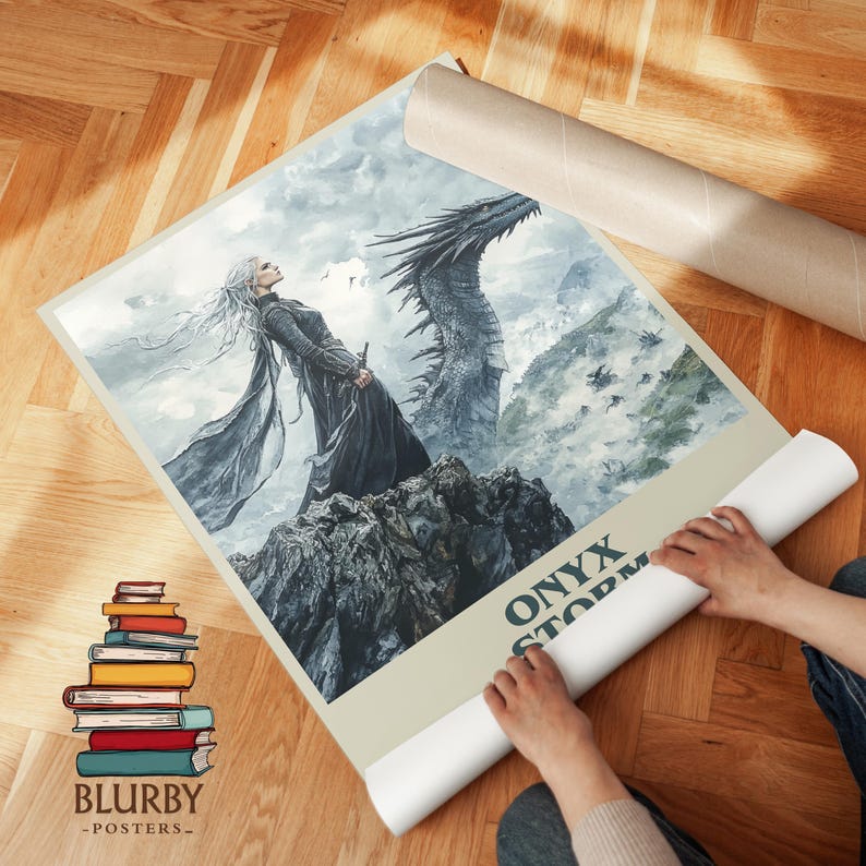 Onyx Storm by Rebecca Yarros Modern Minimalist Poster, Fantasy Book Art, Bookish Gift, Reading Nook Print image 9
