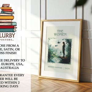 The Women by Kristin Hannah Minimalist Print, Historical Fiction Book Wall Art, Bookish Gift, Reading Nook Poster image 9