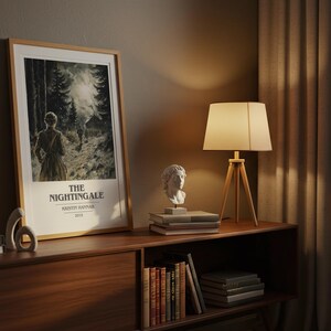 The Nightingale by Kristin Hannah Modern Minimalist Poster, Historical Fiction Book Art, Bookish Gift, Reading Nook Print image 5
