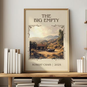 The Big Empty by Robert Crais | Book Poster | Literary Art Gift For Book Lover | Novel Inspired Wall Art | Free Delivery