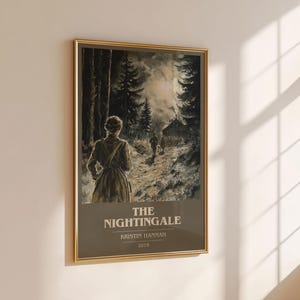 The Nightingale by Kristin Hannah Modern Minimalist Poster, Historical Fiction Book Art, Bookish Gift, Reading Nook Print image 4