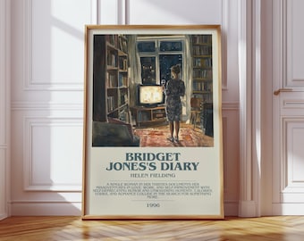 Bridget Jones's Diary by Helen Fielding | Book Poster | Literary Art Gift For Book Lover | Novel Inspired Wall Art | Free Delivery