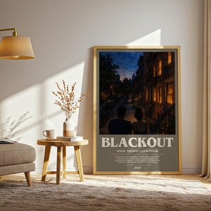 Blackout bookish print on bookshelf – Angie Thomas (Co-Author) fan gift