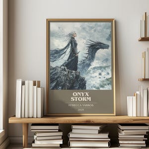 Onyx Storm by Rebecca Yarros Modern Minimalist Poster, Fantasy Book Art, Bookish Gift, Reading Nook Print image 6