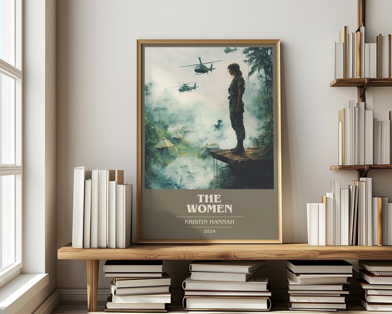 The Women by Kristin Hannah Modern Minimalist Poster, Historical Fiction Book Art, Bookish Gift, Reading Nook Print image 6