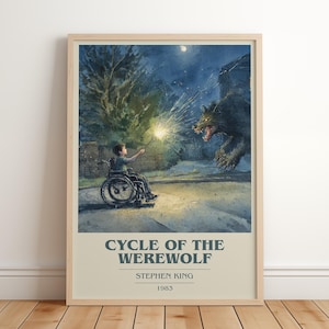 Cycle of the Werewolf by Stephen King | Book Poster | Literary Art Gift For Book Lover | Novel Inspired Wall Art