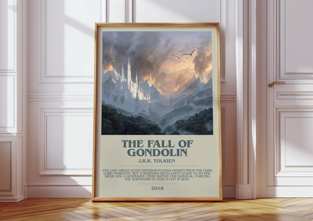 The Fall of Gondolin by J. R. R. Tolkien Modern Book Print Poster ...