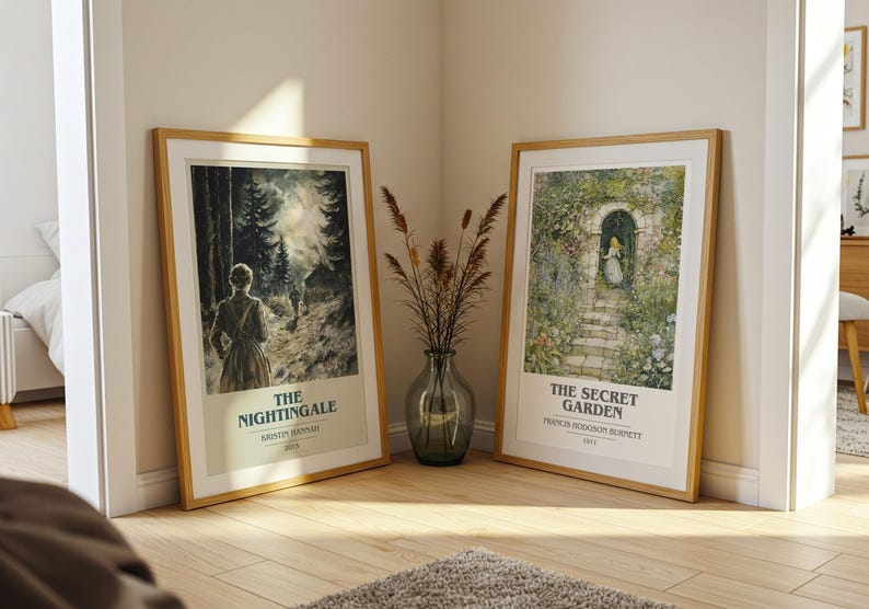 The Nightingale by Kristin Hannah Modern Minimalist Poster, Historical Fiction Book Art, Bookish Gift, Reading Nook Print image 7