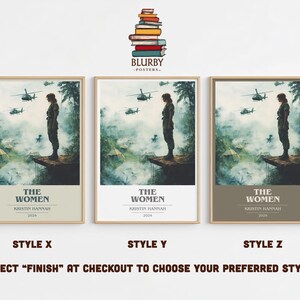 The Women by Kristin Hannah Modern Minimalist Poster, Historical Fiction Book Art, Bookish Gift, Reading Nook Print image 2