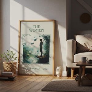 The Women by Kristin Hannah Minimalist Print, Historical Fiction Book Wall Art, Bookish Gift, Reading Nook Poster image 7