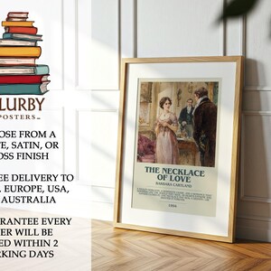 The Necklace Of Love by Barbara Cartland | Book Poster | Literary Art Gift For Book Lover | Novel Inspired Wall Art | Free Delivery image 10