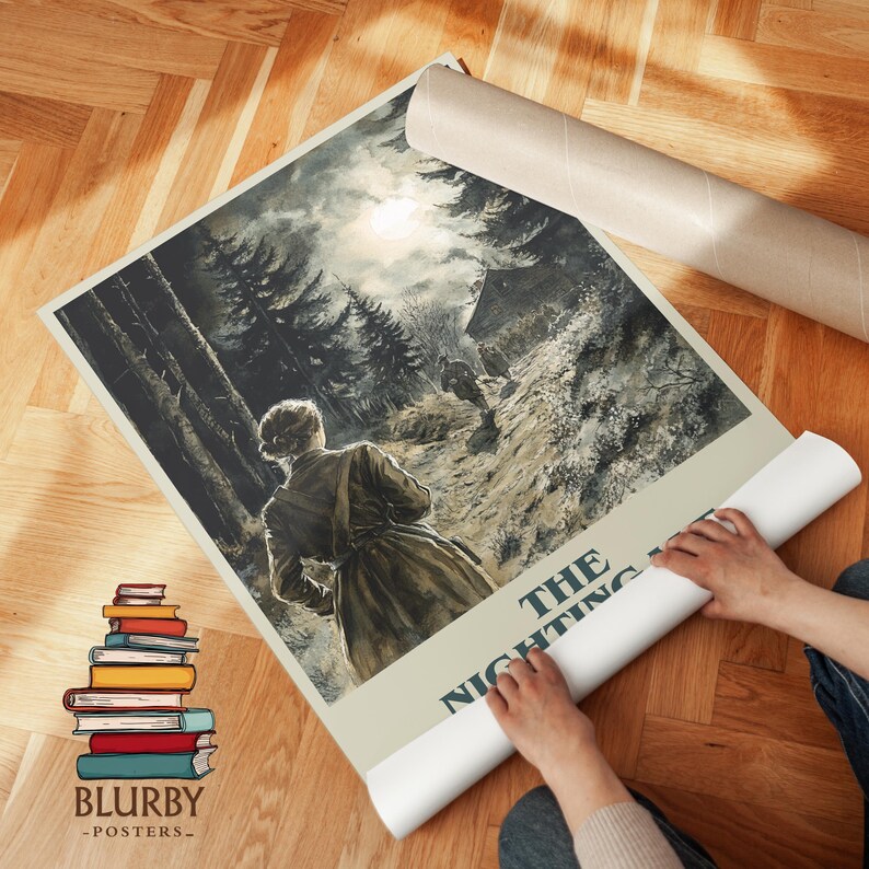 The Nightingale by Kristin Hannah Modern Minimalist Poster, Historical Fiction Book Art, Bookish Gift, Reading Nook Print image 9