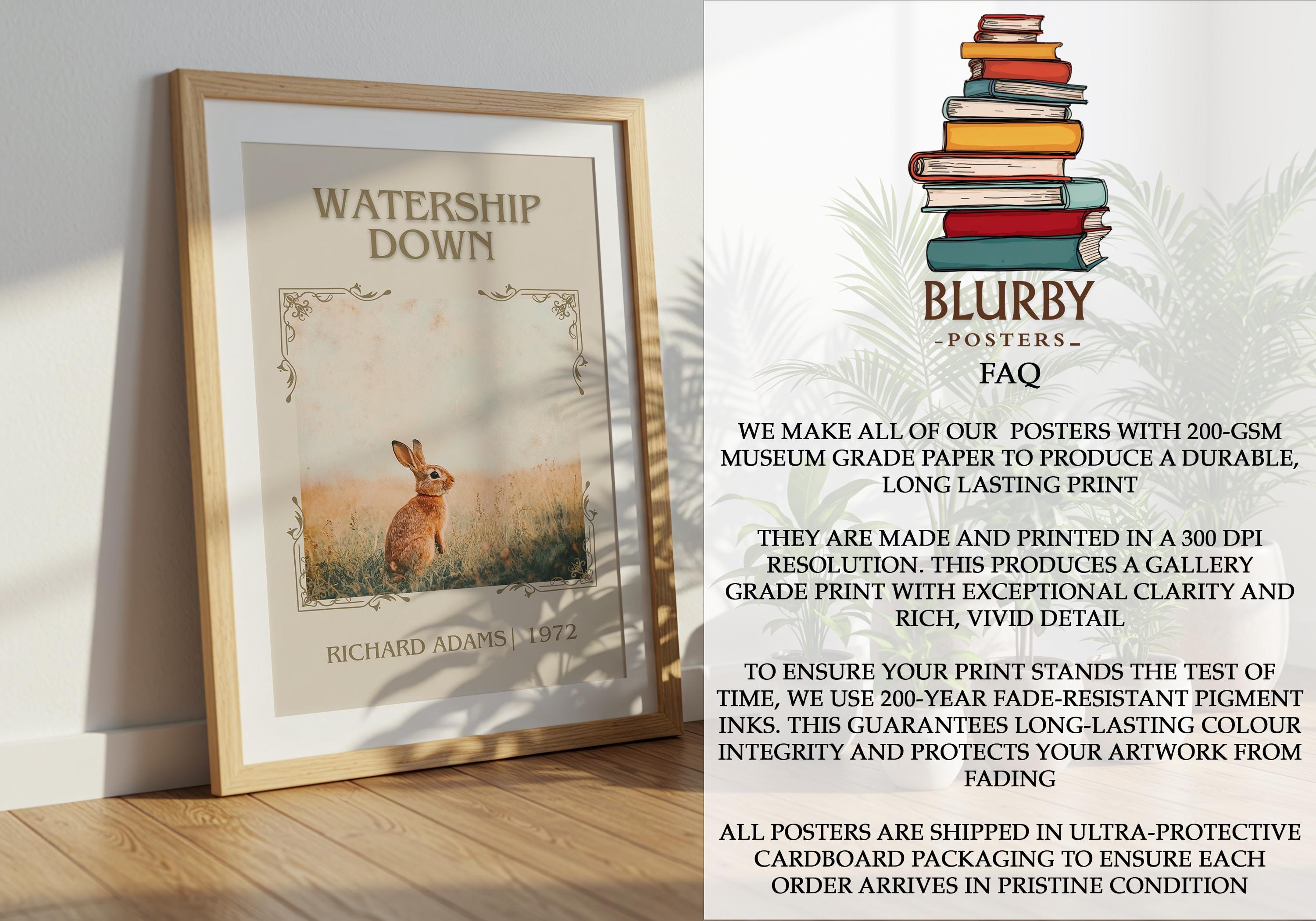 Watership Down by Richard Adams Minimalist Print, Fantasy Book