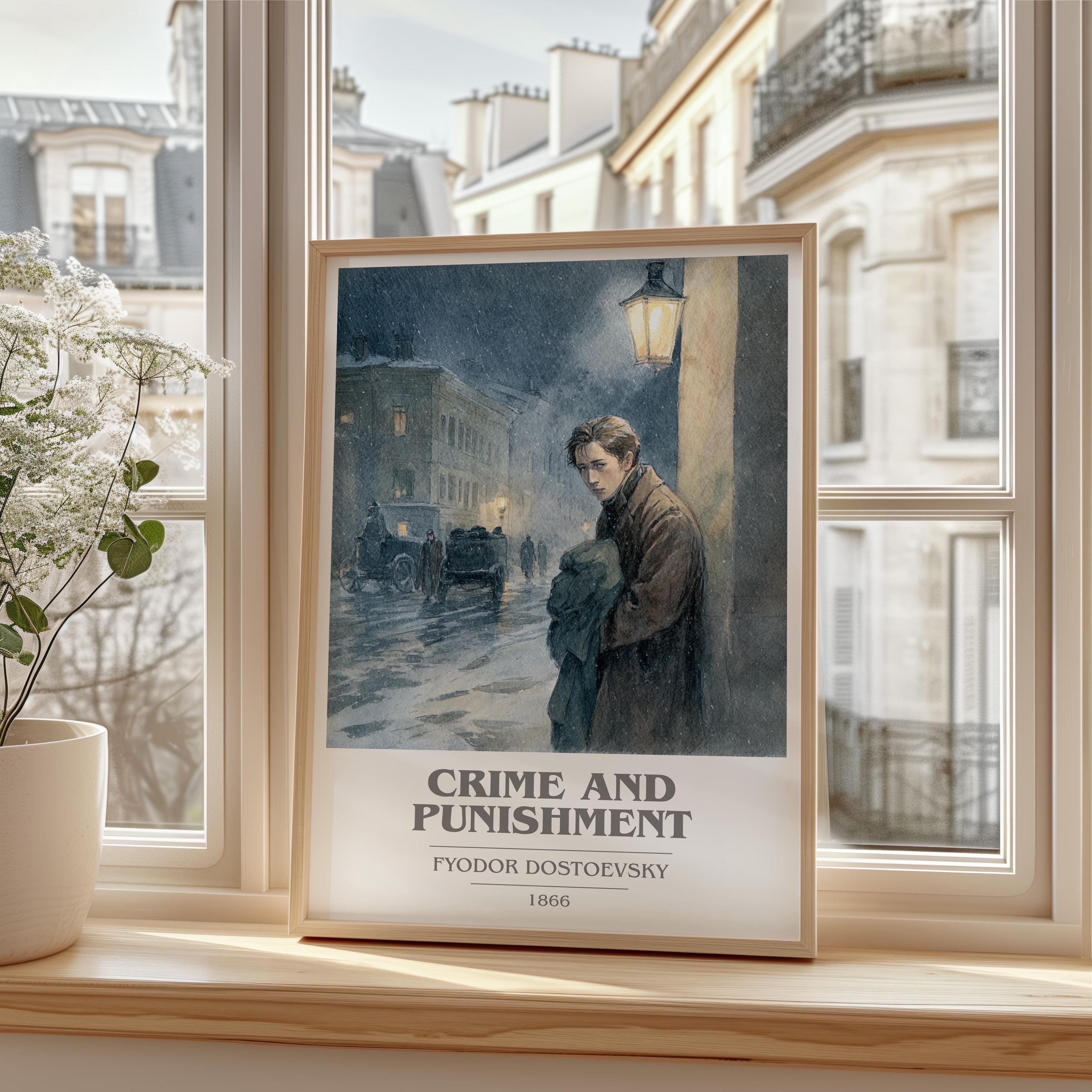 Crime and Punishment by Fyodor Dostoevsky Modern Minimalist Poster ...
