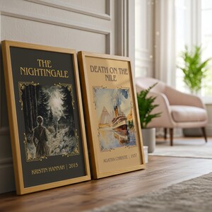 The Nightingale by Kristin Hannah Minimalist Print, Historical Fiction Book Wall Art, Bookish Gift, Reading Nook Poster image 4