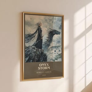 Onyx Storm by Rebecca Yarros Modern Minimalist Poster, Fantasy Book Art, Bookish Gift, Reading Nook Print image 4