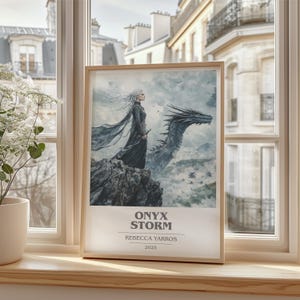 Onyx Storm by Rebecca Yarros Modern Minimalist Poster, Fantasy Book Art, Bookish Gift, Reading Nook Print image 3