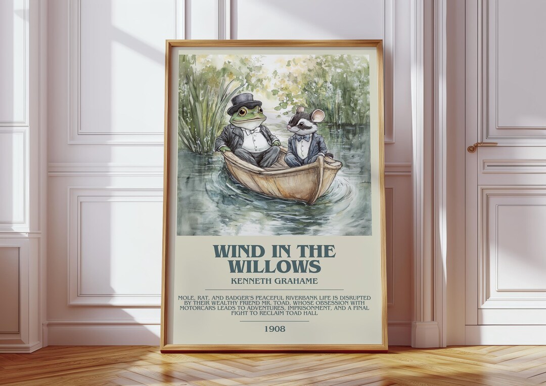 The Wind in the Willows by Kenneth Grahame Modern Book Print Poster ...