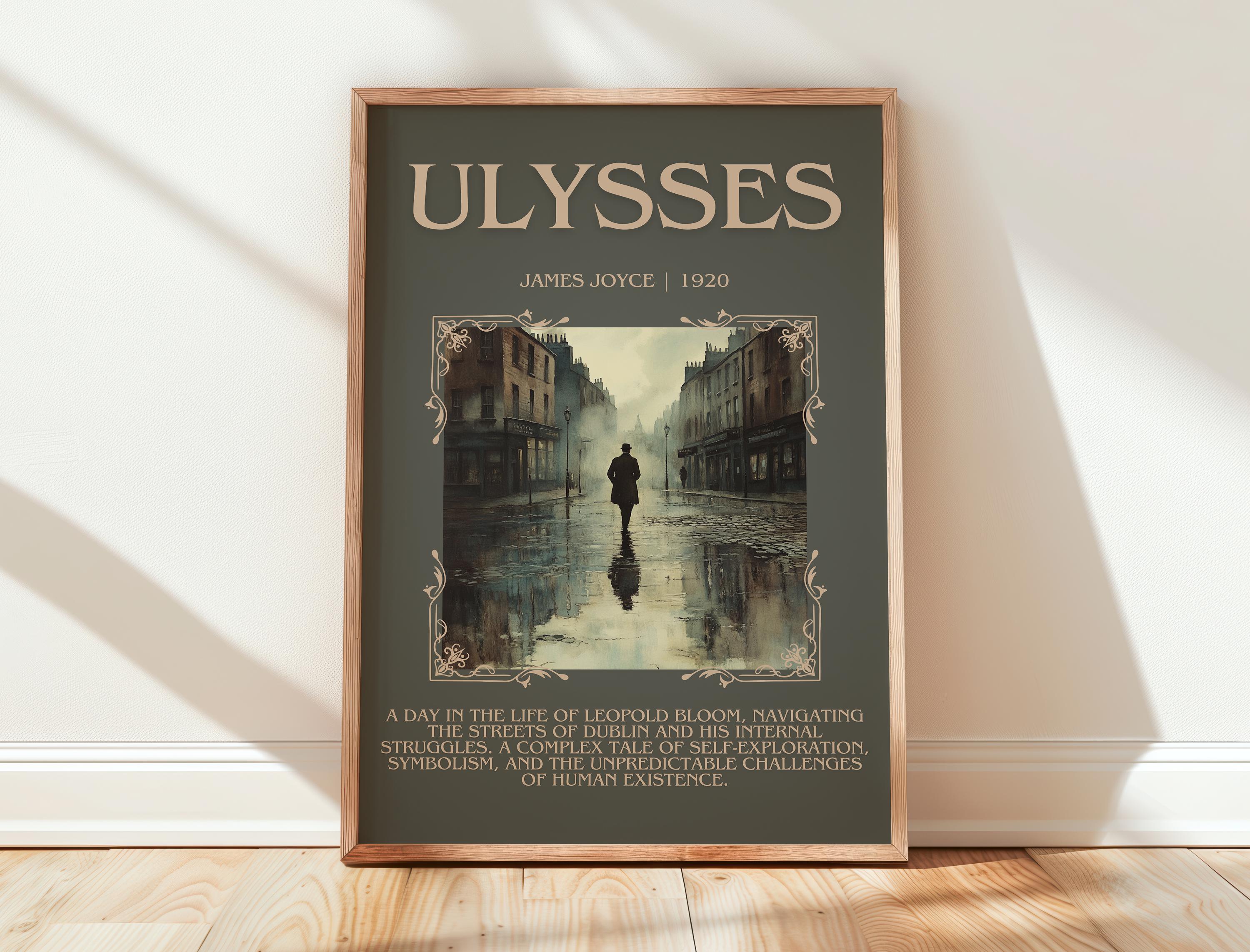 Ulysses by James Joyce Book Poster, Classic Literature Literary